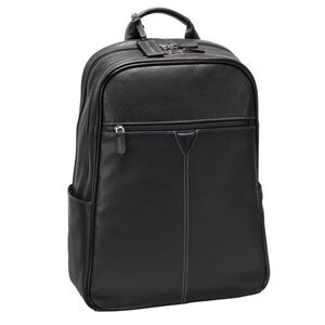 Johnston & Murphy Black Leather Men's Backpack